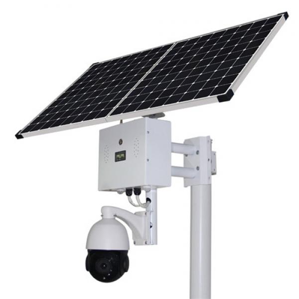 4G LTE Solar Power Supply cctv camera system with voice alert system
