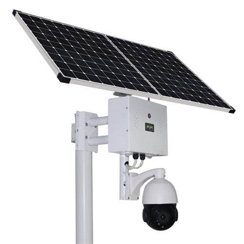 4G LTE Solar Power Supply cctv camera system with voice alert system