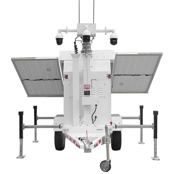 Smart AI Mobile Solar Power Rapid deployment CCTV Lighting Tower Trailers For construction - 副本