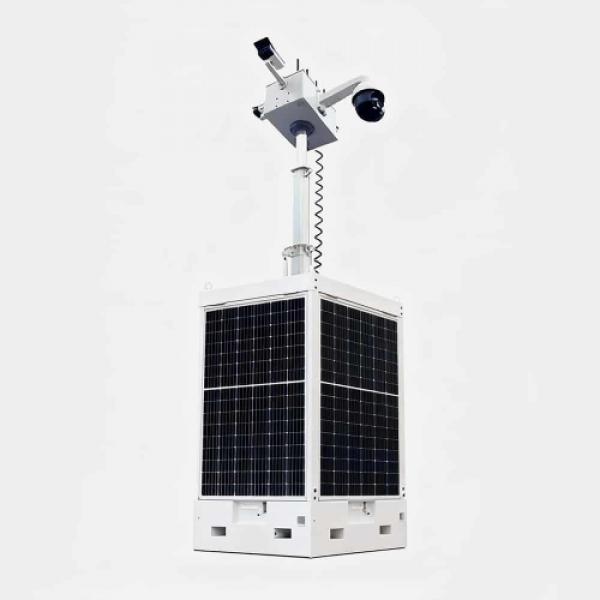Smart AI Mobile Solar Power Rapid deployment Lighting Tower Trailers CCTV For job Site - 副本