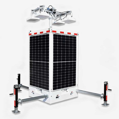 Smart AI Mobile Solar Power Rapid deployment Lighting Tower Trailers CCTV For job Site - 副本