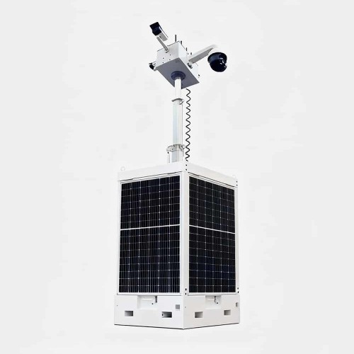 Smart AI Mobile Solar Power Rapid deployment Lighting Tower Trailers CCTV For job Site - 副本