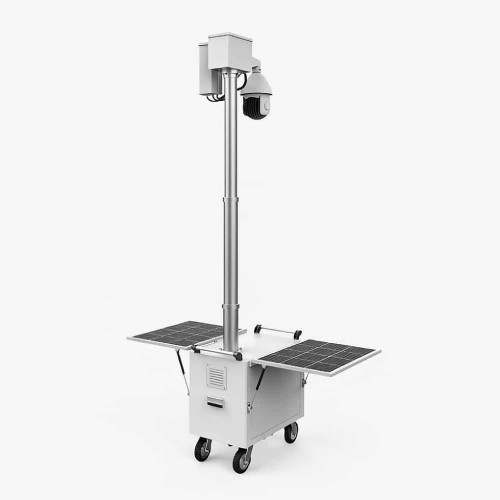 Solar Power Mobile Security Trailer Construction Site Monitoring Cctv Camera Tower - 副本
