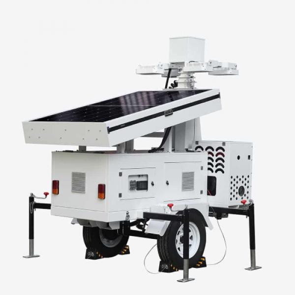 Smart AI Mobile Solar Power Rapid deployment CCTV Lighting Tower Trailers For construction Site  - 副本