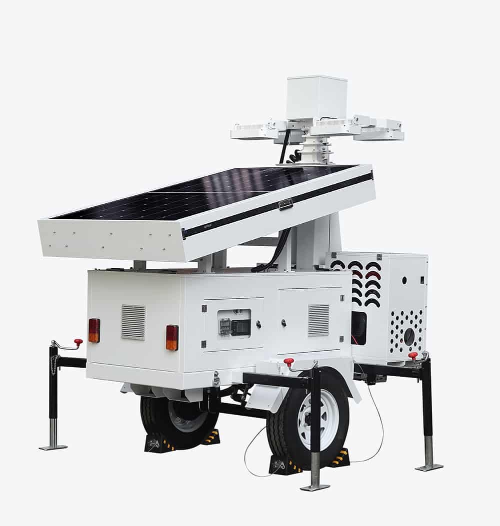 Smart AI Mobile Solar Power Rapid deployment CCTV Lighting Tower Trailers For construction Site  - 副本
